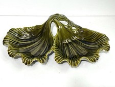 Vintage WHITTIER POTTERIES California 832 USA Ceramic Double Green Lettuce Dish