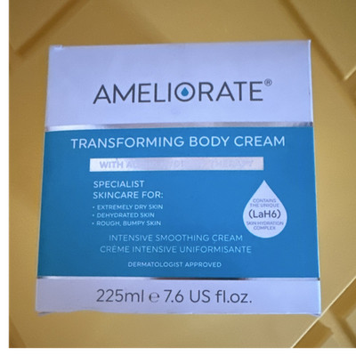 AMELIORATE Transforming Body Cream 225ml Hydrating Exfoliating Moisturizer