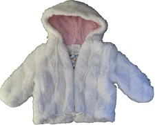 Weestuff Wee Stuff Vintage Toddler Jacket Girl Hooded White Zip SZ 2T Made USA