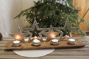 Alu Adventsteller Adventskranz Weihnachten Advent Dekoration Tisch Sterne Ebay