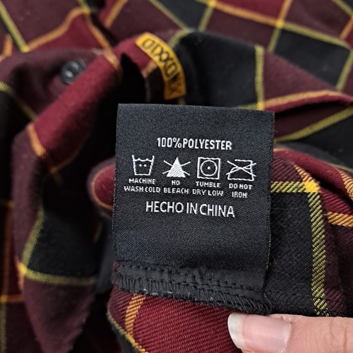Camisa Dixxon Flannel Company Mujer Mediana Roja Franela a Cuadros Botón Chamarra LEER - Imagen 5 de 9