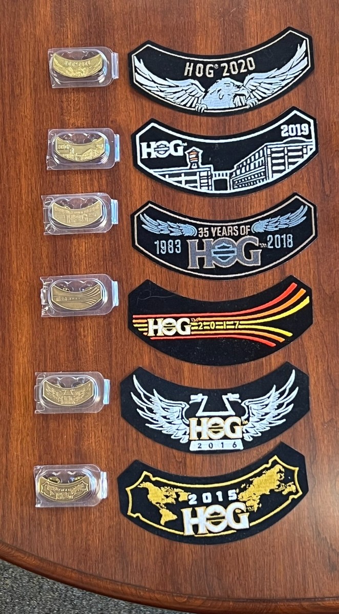 HARLEY OWNERS GROUP HOG Patch & Pin Lot Harley Davidson 2002-2020