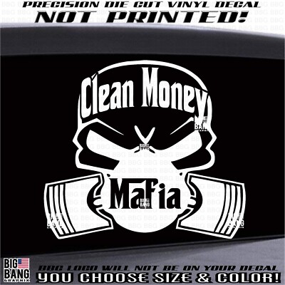 Dirty Hands Mafia Vinyl Decal Sticker Truck Window Hard WORK FOR IT Blue Collar
