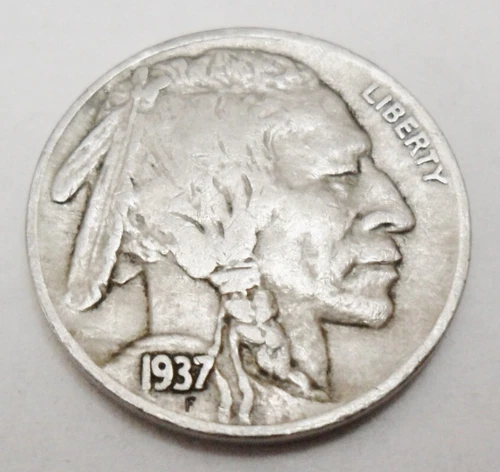 1937 P INDIAN HEAD "BUFFALO" NICKEL AVE CIRCULATED **FREE SHIPPING**