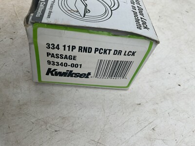 93340-001 Kwikset Round Pocket Door Passage Lock 334 10B RND DR