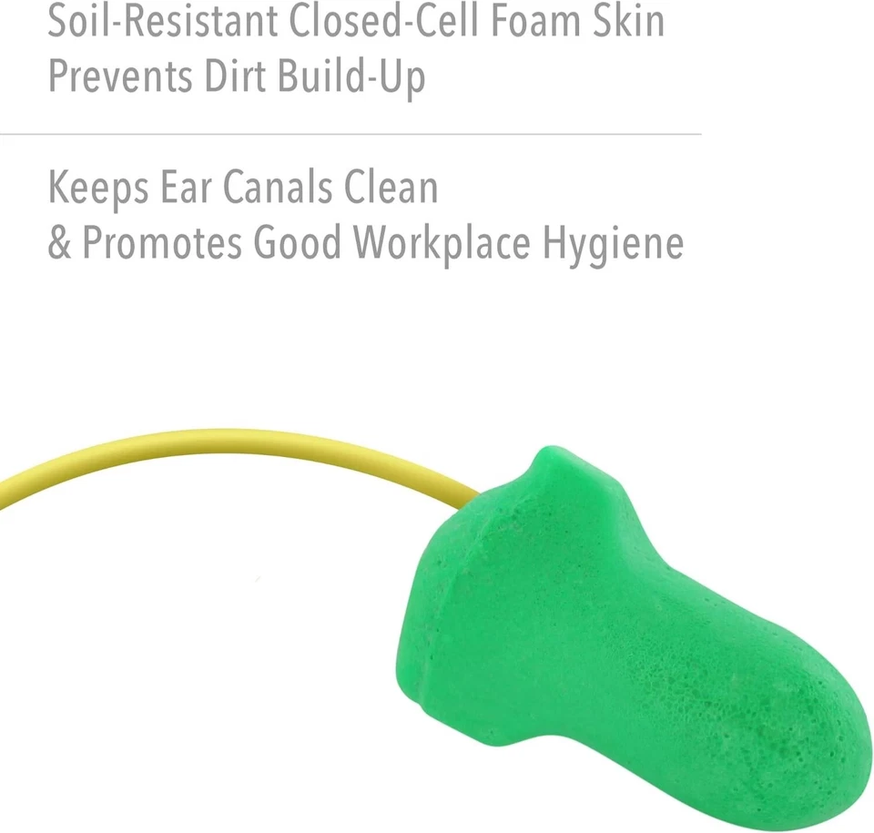 TAPONES PARA LOS OÍDOS DE ESPUMA CON CABLE HOWARD LEIGHT MAX LITE LPF-30 VERDE (100 PARES/CAJA) Foto 3 de 4