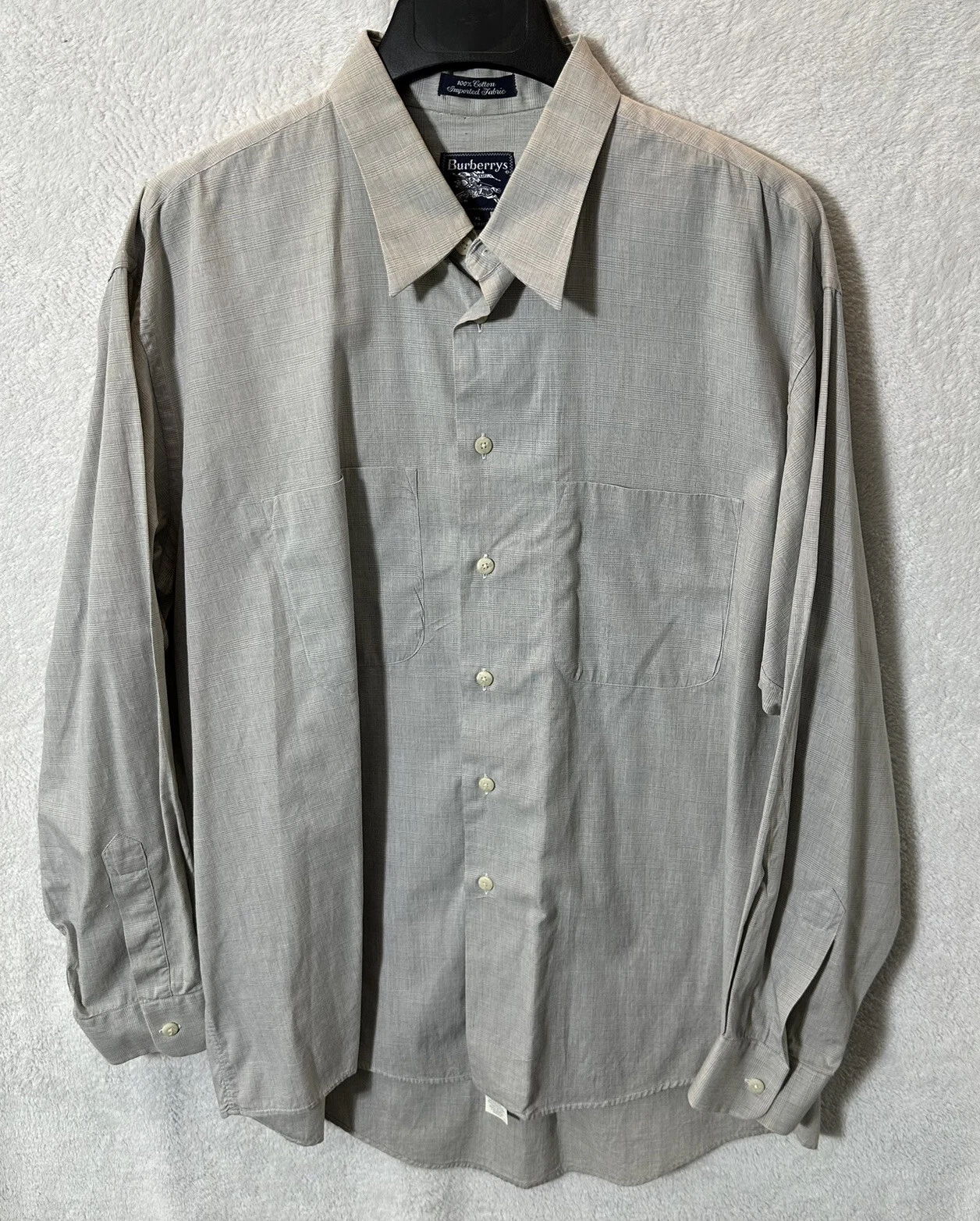 Camicia elegante vintage Burberrys uomo manica lunga con bottoni Burberry USA XL Y2K