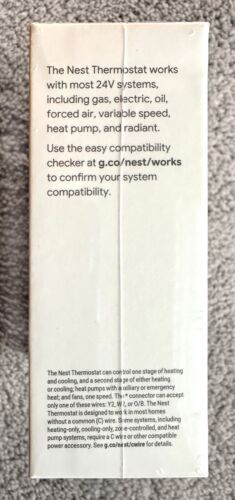Google Nest Smart Thermostat, Smart Phone Controlled, Snow, GA01334US, Brand New - Picture 8 of 16