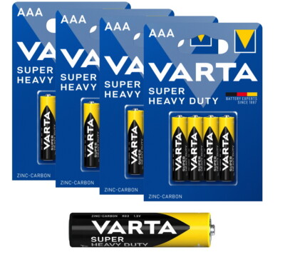 4x4er Blister-Varta Superlife Heavy Duty Micro AAA LR03 Batterie MN2400 1,5V