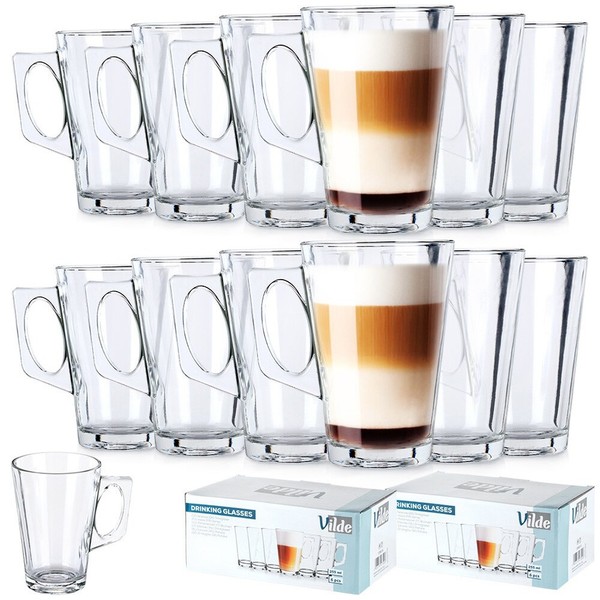 GläSer-Set TrinkgläSer WassergläSer KaffeegläSer TeegläSer 280 Ml 12 Stk.-image
