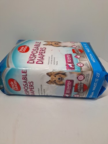 Simple Solution True Fit Disposable Dog Diaper with Tail-Hole, Medium, 30 Count - Picture 5 of 7