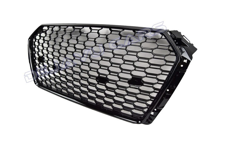 RS4 Look Kühlergrill Tuning Wabengrill Schwarz für Audi A4 B9 / S4 / S line - Bild 4 von 4