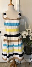 NINE WEST Multi Color Stripped Summer Dress Size 4/6 ~ VGC
