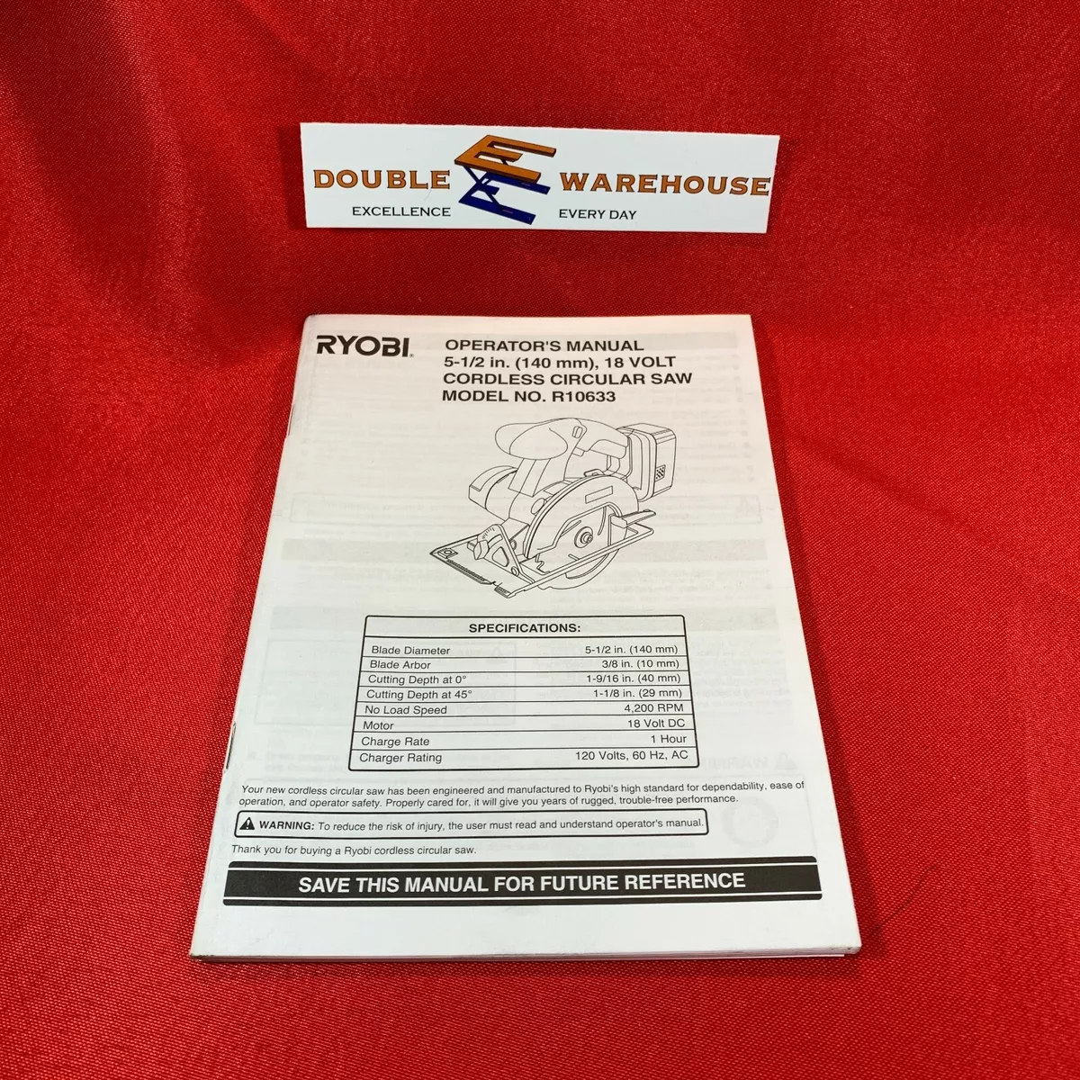 Ryobi circular outlet saw manual