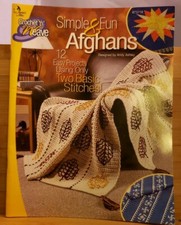 AE9 ANNIE'S ATTIC 2002 SIMPLE  FUN AFGHANS - 12 CROCHETED DESIGNS