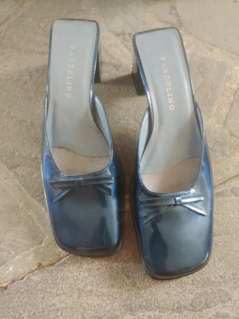 light blue patent heels