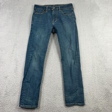 Levis Jeans Mens 29x30 502 Dark Wash Blue Regular Taper Stretch Denim Tag