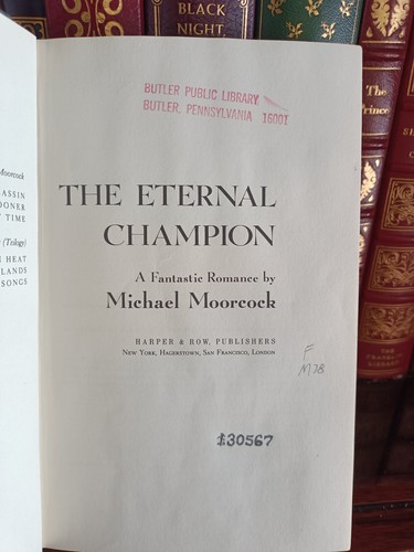 The Eternal Champion_Michael Moorcock_HCDJ_Harper & Row_1st Ed/1st Print_Ex-Lib - Bild 5 von 13