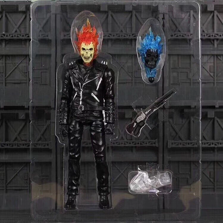 Figura de acción de PVC Marvel Ghost Rider Johnny Blaze modelo coleccionable nueva en caja Foto 3 de 4
