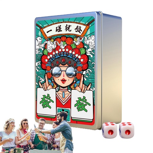 Mahjong Cards Set 146pcs/set Mahjong Playing Cards Thicken Print Travel-Friendly