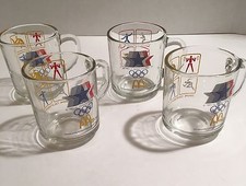 MCDONALD'S OLYMPIC MUG (SET OF 4) 1980 USA COLLECTIBLE RARE CUP DRINKING GLASS