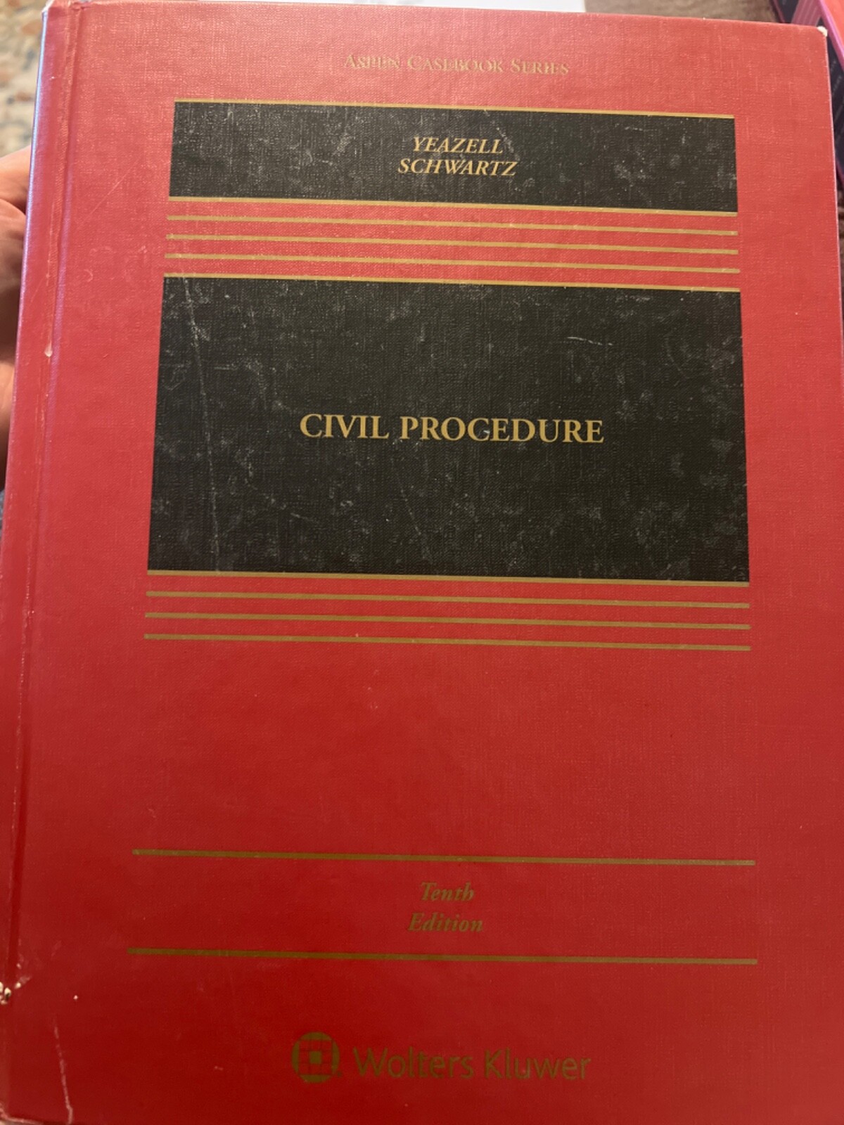 Aspen Casebook Ser. Civil Procedure by Joanna C. Schwartz and Stephen