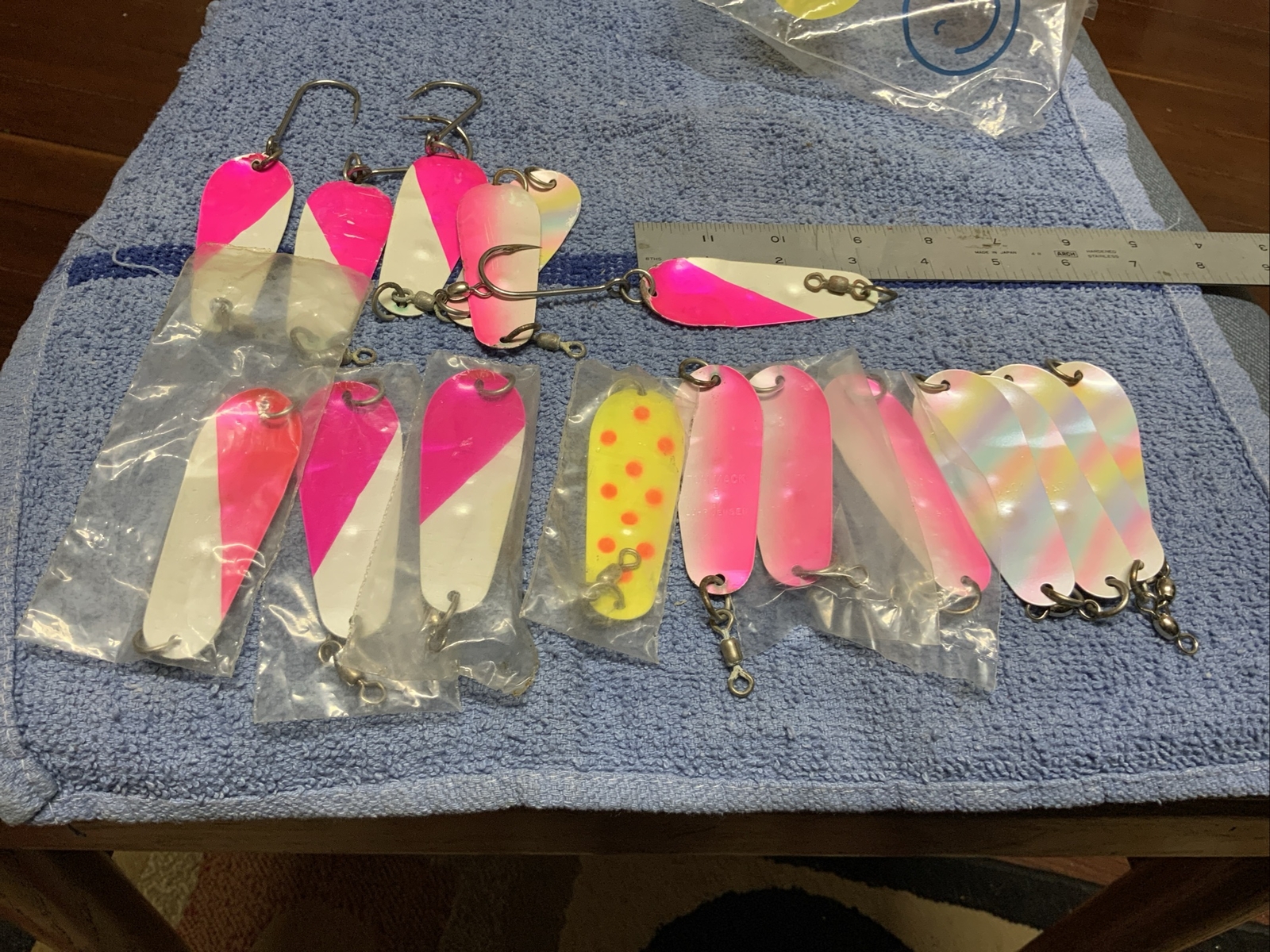 10 New Tom Mack Coho Salmon Trolling Spoons + 6 Pink White 5 31/4