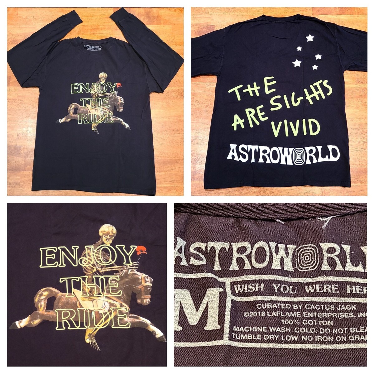 Travis Scott Astroworld Enjoy The Ride Long Sleeve Shirt T-Shirt 