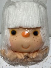 Vintage Crafts MITZY 4 Doll Head Hands Baby White Yarn Hair Soft Plastic A8