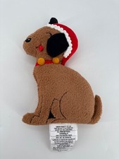 Dog Shaped Toss Pillow Christmas Decor By Wondershop 14.5" x 10" Santa Hat New