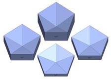 Pentagon Stained Glass Jig Set 15 25 35 45 Degree Molds for Stained Glass Maki