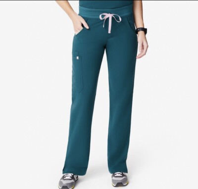 NWT figs scrubs Kade Cargo Pants XXL Petite Caribbean Blue Limited Edition 