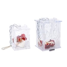 Parrot Feeder Forage Box Hanging Treat Foraging Toy Cage Swing