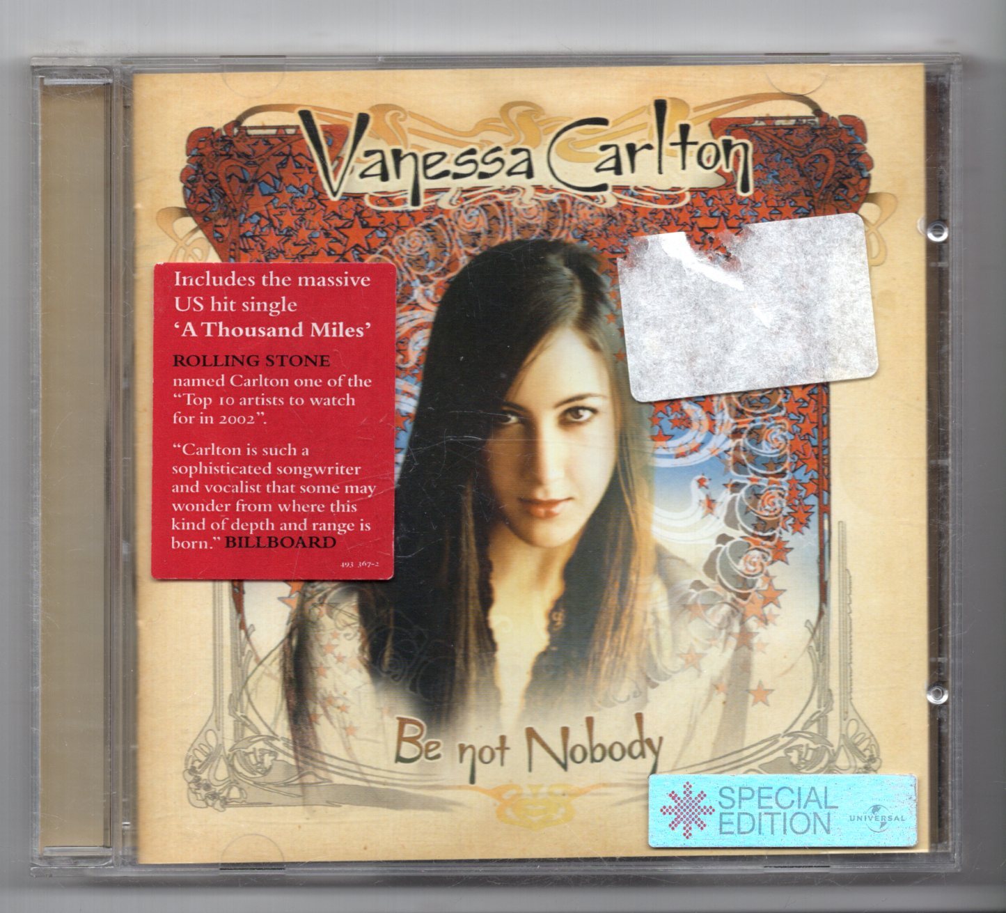 (KT298) Vanessa Carlton, Be Not Nobody - 2002 CD
