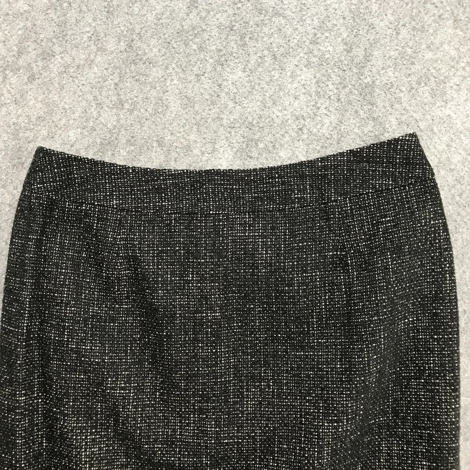 Halogen Skirt Womens Size 10P Focus Black White Woven Wool Blend Straight Pencil - Image 3 of 4