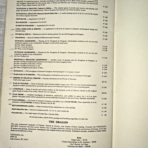 Dungeons & Dragons Blackmoor Supplement II by Dave Arneson 4th Print 1977 TSR Gy - Picture 8 of 9