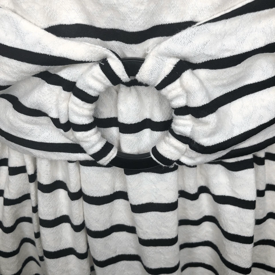 ModCloth Fervour Black  and White Striped Fit and Flare Dress - Image 3 of 4