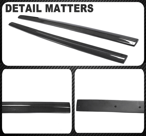 For Audi A3 Sline S3 Sedan 2014-2020 REAL Carbon Side Skirts Bumper Lip Spoiler - Picture 10 of 10