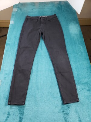 American Eagle Jeans Sz 4 Womens Black Stretch Pants Ladies High Rise Jegging