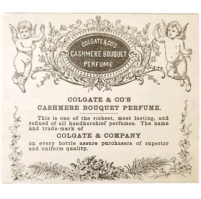 Colgate Cashmere Bouquet Perfume 1885 Advertisement Victorian Beauty ADBN1A14