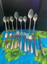 LOT Of 19 MIXED PATTERNS OF STAINLESS FLATWARE  Dinner Forks Teaspoon Dinner S
