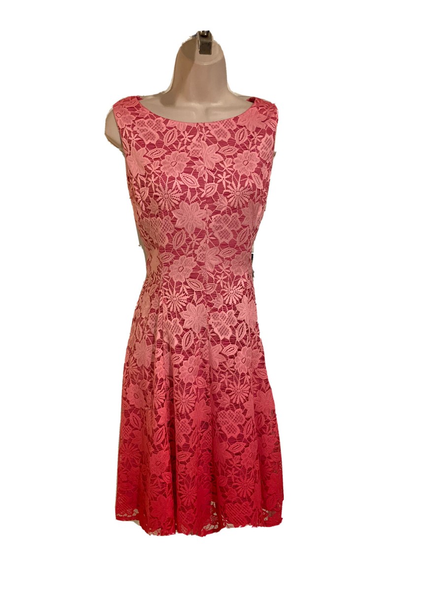 NEW NY & Co DRESSS shades of Pink a-line sleeveless lace party wedding guest 6 NEW NY & Co DRESSS shades of Pink a-line sleeveless lace party wedding guest 6