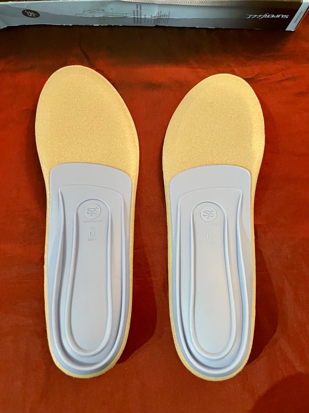 Superfeet BLUE Insoles D Mens 7.5-9 Womens 8.5-10