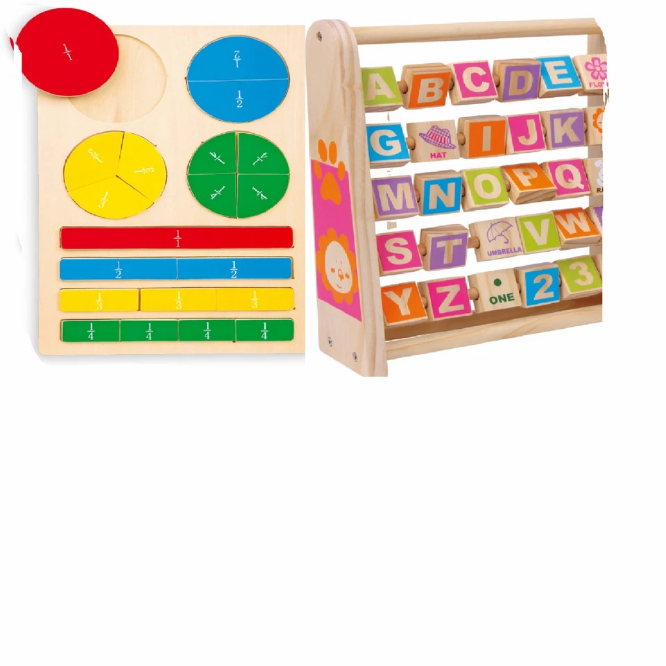 LEGLER Giocattoli educativi bambini bambini imparano frazioni matematica abc alfabeto