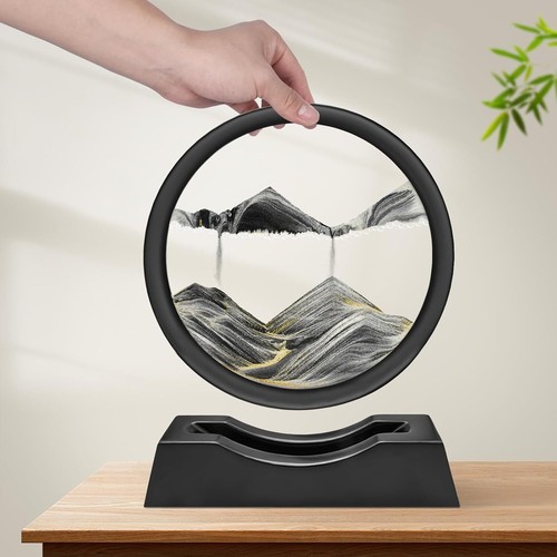 3D Moving Sand Art Pictures Deep Sea Sandscape Flowing Sand Painting Desk Decor - Picture 9 of 12