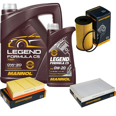 Inspektionspaket MANNOL 0W-20 Legend Formula C5 6L für Jaguar E-Pace 2.0 AWD