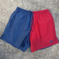 Vintage 90s Grunge Mens Nike Athletic Running Tennis Surf Shorts Shorts Block L