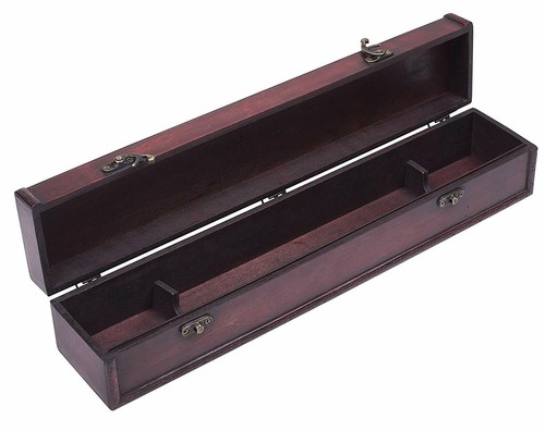 Caja de varita mágica de madera artesanal para caoba de 18 pulgadas, medallón de caoba - Imagen 2 de 4