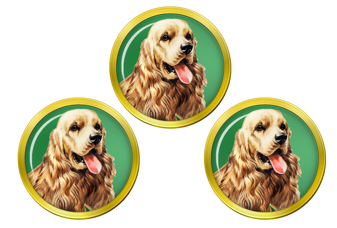 American Cocker Spaniel Golf Ball Markers