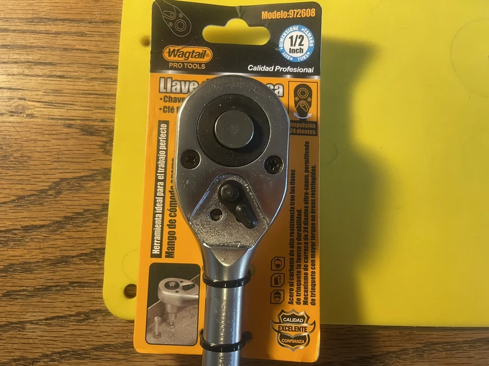 ALLTRADE BRAND 1/2”DRIVE METRIC NIP 9 PIECE SOCKETS 15-35mm+WAGTAIL RATCHET L71 - Image 3 of 4